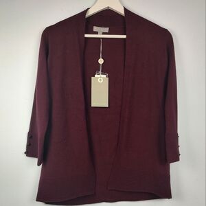 Evolution Women's Open Front Plum Cardigan Various Sizes